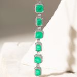 Colar-Gravatinha-Fusion-Esmeralda-Cravejado-com-Zirconias-Brancas---50cm---Banho-de-Rodio-Branco