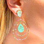 Brinco-Gota-Fusion-Esmeralda-Colombiana-com-Zirconias-Coloridas