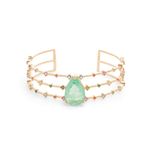 Bracelete-Gota-Fusion-Esmeralda-Colombiana-com-Zirconias-Coloridas---Banho-de-Ouro-18k
