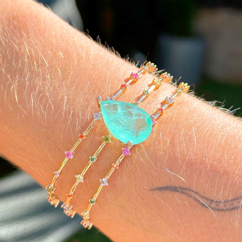 Bracelete-Gota-Fusion-Turmalina-com-Zirconias-Coloridas---Banho-de-Ouro-18k