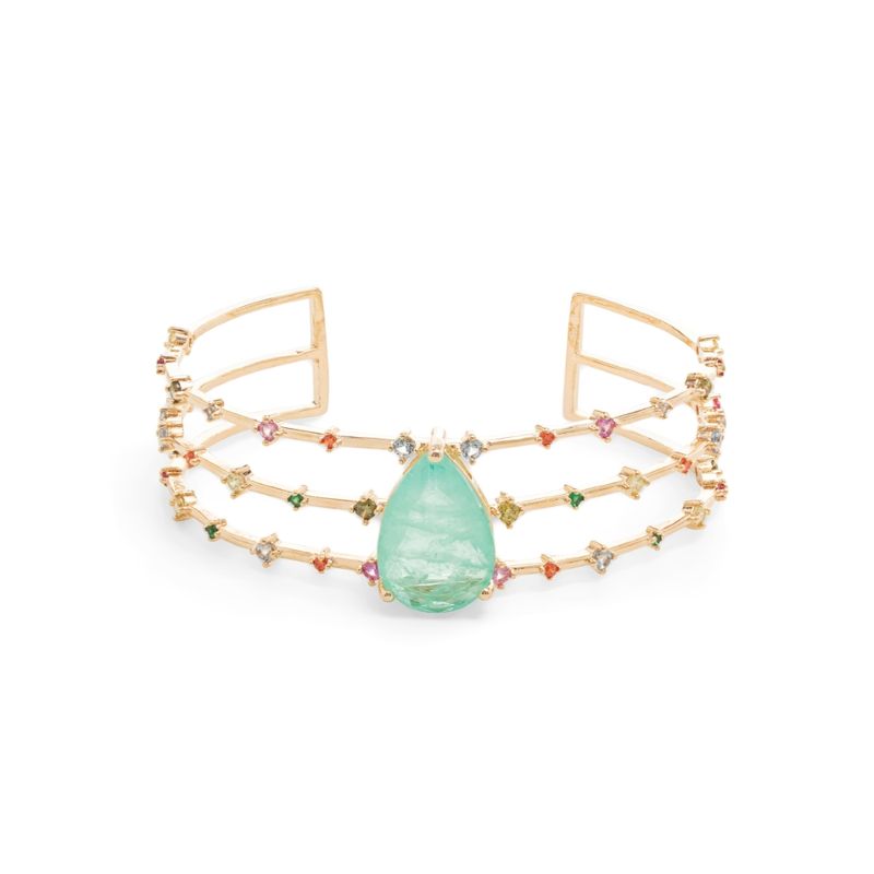 Bracelete-Gota-Fusion-Turmalina-com-Zirconias-Coloridas---Banho-de-Ouro-18k