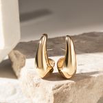 Brinco-Gota-Maxi-Liso---Banho-de-Ouro-18k