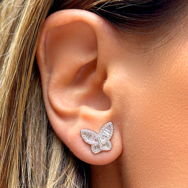Brinco-Butterfly-com-Zirconias-Brancas-Baguete---Prata-925