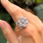 Anel-Flor-e-Folhas-com-Zirconias-Brancas-Baguete---Prata-925