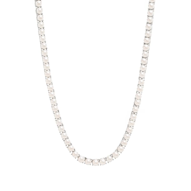 Colar-Riviera-com-Perolas-de-Agua-Doce---42-cm---Prata-925