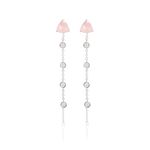 Brinco-Ear-Chain-Fusion-Quartzo-Rosa-Top-Triangulo-com-Zirconias-Brancas---Prata-925