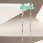 Brinco-Ear-Chain-Fusion-Turmalina-Triangulo-com-Zirconias-Brancas---Prata-925