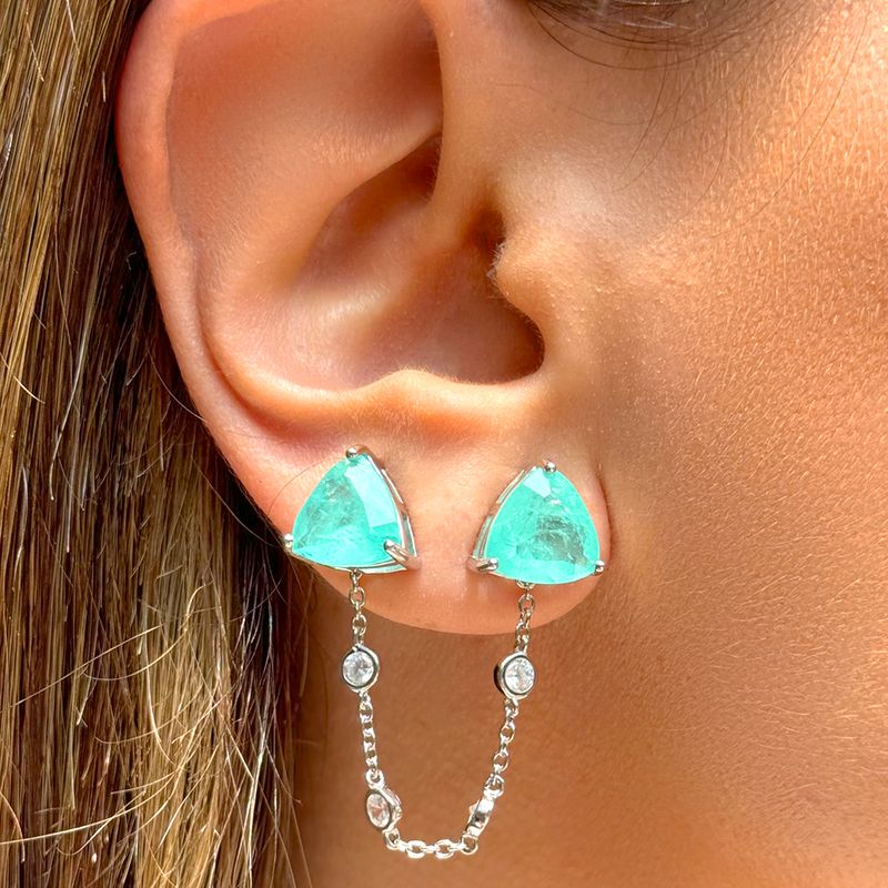 Brinco-Ear-Chain-Fusion-Turmalina-Triangulo-com-Zirconias-Brancas---Prata-925