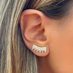 Brinco-Ear-Cuff-com-Zirconia-Branca-em-Gotas---Banho-de-Ouro-18k