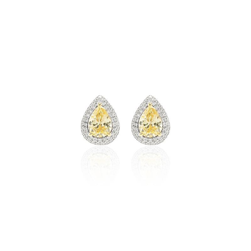 Brinco-de-Cristal-Citrino-em-Gota-com-Borda-Cravejada---Prata-925-com-Banho-de-Rodio-Branco