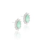 Brinco-Fusion-de-Esmeralda-Colombiana-Oval-10x15---Prata-925-com-Banho-de-Rodio-Branco