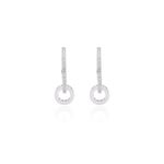 Brinco-de-Argola-Cravejada-com-Pingente-de-Circulo-de-Zirconias-em-Corte-Baguete---Prata-925