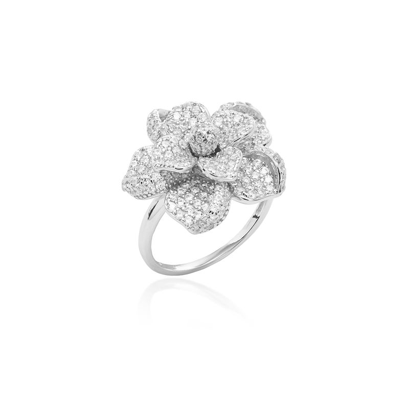 Anel-Flor-Cravejada-com-Zirconias-Brancas---Prata-925