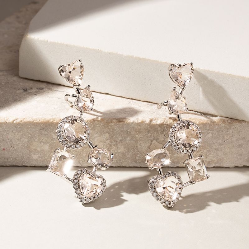 Brinco-Ear-Cuff-Formas-Quartzo-Rosa-e-Zirconia-Branca---Banho-de-Rodio-Branco