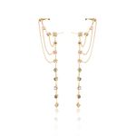 Brinco-Earchain-Formas-Cristal-Citrino-Cristal-Ametista-Cristal-Topazio-Azul---Banho-de-Ouro-18k