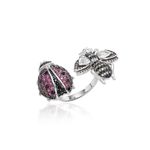 Anel-Bugs-com-Zirconias-Brancas-e-Coloridas-Free-Size-do-16-ao-20---Banho-de-Rodio-Branco-