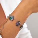 Pulseira-Four-Bugs-com-Zirconias-Coloridas---19cm---Banho-de-Rodio-Branco