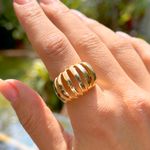 Anel-Liso-com-Filetes-e-Aro-Regulavel---Banho-de-Ouro-18k-