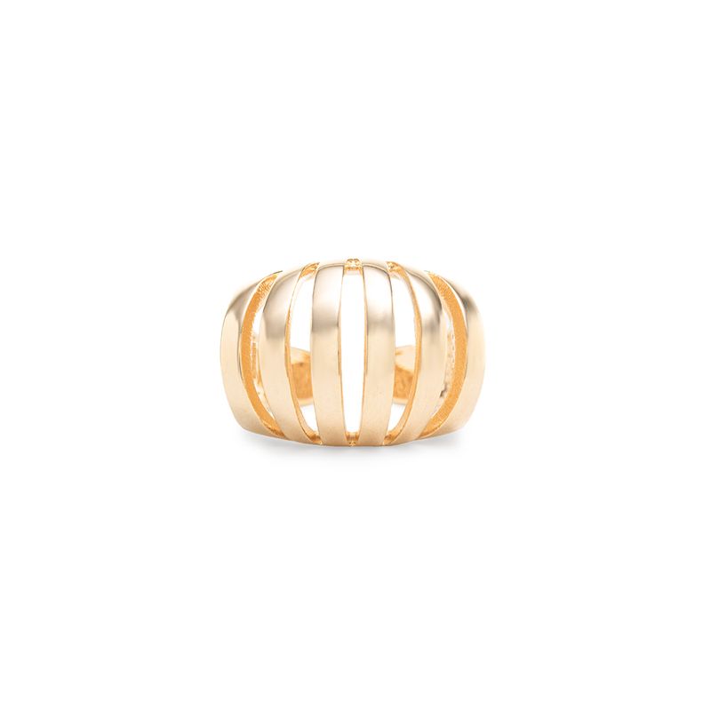 Anel-Liso-com-Filetes-e-Aro-Regulavel---Banho-de-Ouro-18k-