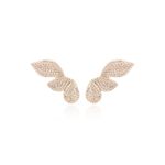 Brinco-Ear-Cuff-com-Zirconia-Branca-e-3-Petalas---Banho-de-Ouro-18k-