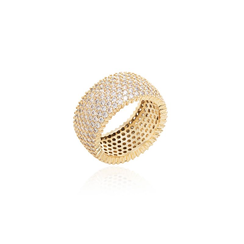 Anel-com-7-Linhas-Cravejadas-de-Zirconias-Brancas---Banho-de-Ouro-18k