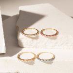 Anel-com-Cristal-Morganita-Cristal-Topazio-Azul-e-Cristal-Turmalina-Rosa---Kit-com-4-Aneis---Banho-de-Ouro-18k