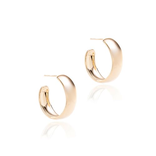 Brinco Argola Lisa 23mm - Banho de Ouro 18k