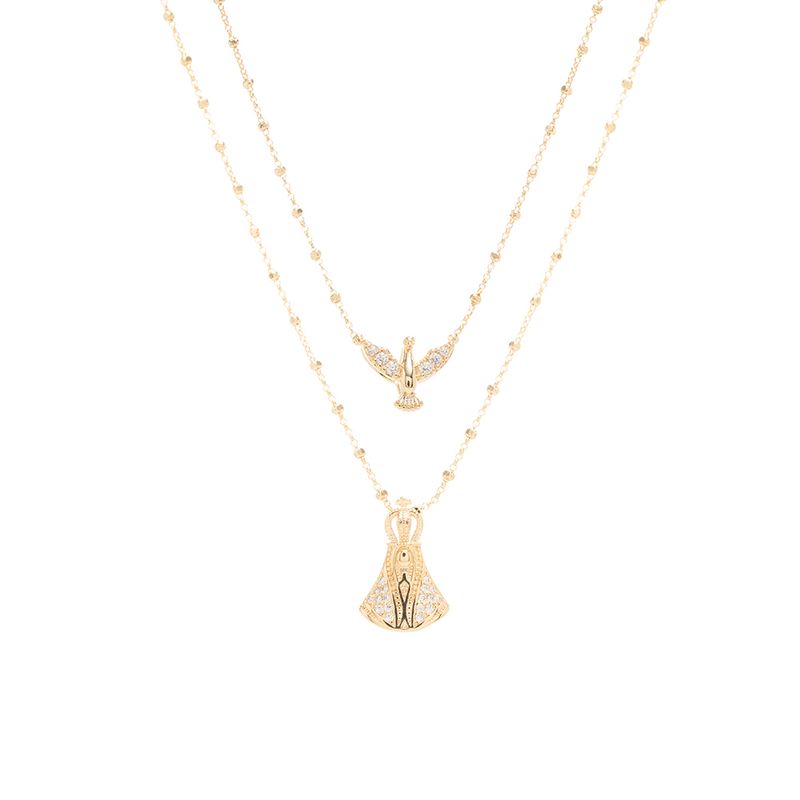 Colar-Escapulario-com-Espirito-Santo-e-Nossa-Senhora-Aparecida-em-Zirconias-Brancas---65cm---Banho-de-Ouro-18k