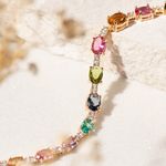 Pulseira-com-Cristais-de-Podange-Turmalina-Rosa-e-Peridoto---18cm---Banho-de-Ouro-18k