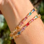 Pulseira-com-Cristais-de-London-Blue-Turmalina-Rosa-e-Morganita---18cm---Banho-de-Ouro-18k
