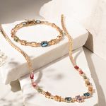 Pulseira-com-Cristais-de-London-Blue-Turmalina-Rosa-e-Morganita---18cm---Banho-de-Ouro-18k