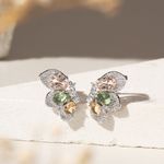 Brinco-Ear-Cuff-Borboleta-com-Cristais-de-Morganita-Ametista-Verde-e-Citrino---Banho-de-Rodio-Branco-