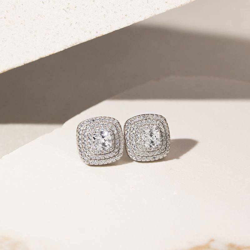Brinco-com-Zirconia-Branca-Quadrada-com-Bordas---Prata-925
