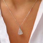 Colar-Nossa-Senhora-Aparecida-com-Zirconia-Branca-e-Gota-de-Cristal---Banho-de-Rodio-Branco