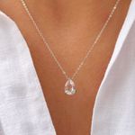 Colar-Nossa-Senhora-Aparecida-com-Zirconia-Branca-e-Gota-de-Cristal---Banho-de-Rodio-Branco