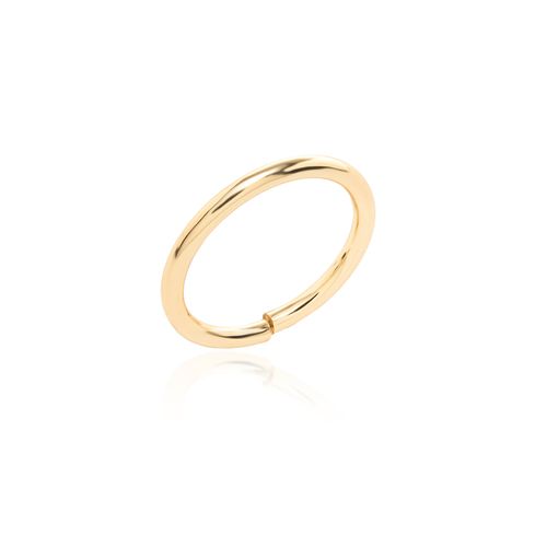 Anel Liso Aro Fino - Banho de Ouro 18k
