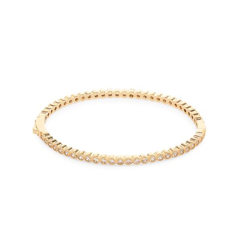Bracelete Bubbles com Zircônias Brancas - Banho de Ouro 18k