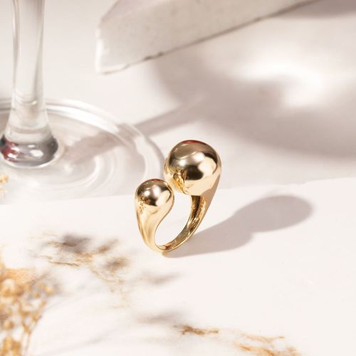 Anel Liso Abaulado - Banho de Ouro 18k