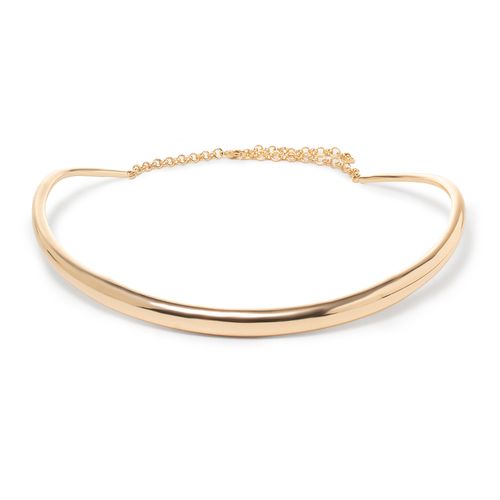 Gargantilha Aro Tubo Liso - Banho de Ouro 18k