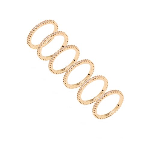 Kit com 6 Alianças Inteira Cravejada de Zircônias Brancas - Banho de Ouro 18k