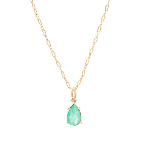 Colar Gota de Fusion Turmalina 47cm - Banho de Ouro 18k