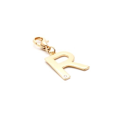 PINGENTE ZIRCONIA BRANCA LETRA R