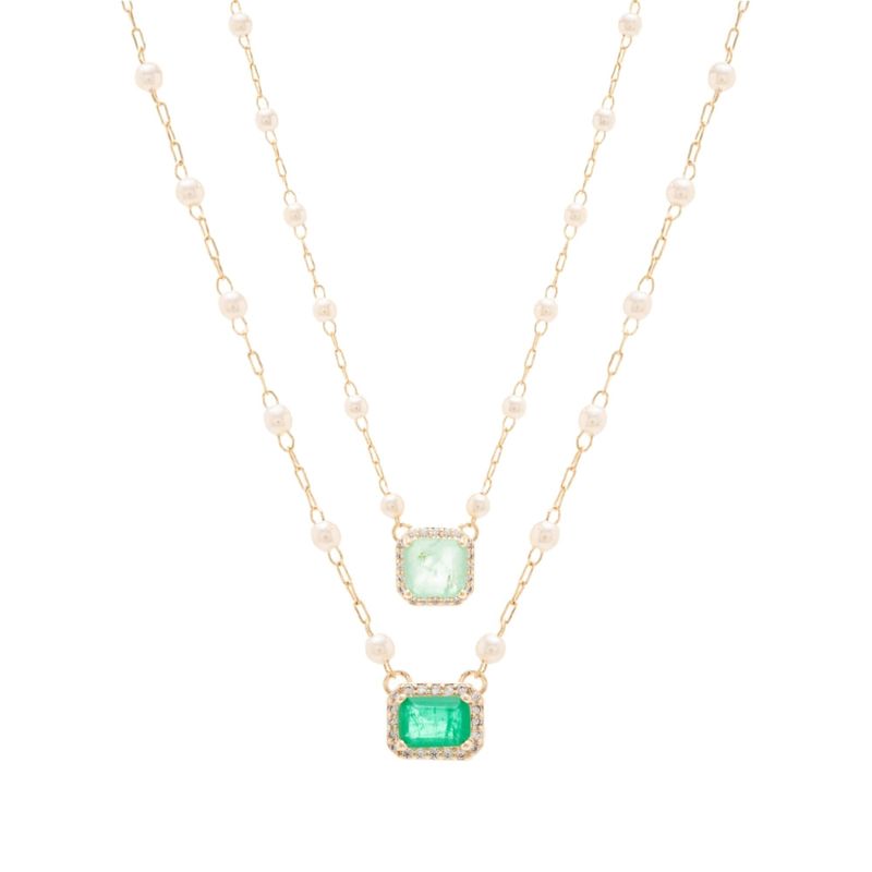 Colar-Escapulario-Formas-em-Fusion-Esmeralda-e-Fusion-Esmeralda-Colombiana---64cm---Banho-de-Ouro-18k