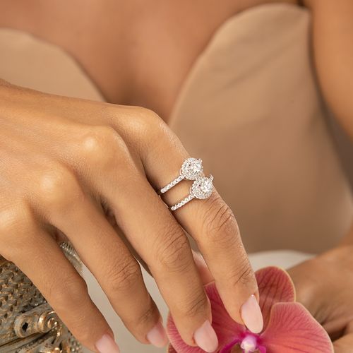 Anel Solitário Moissanite Lapidação Brilhante 4mm 0,3CT/25 Pontos D - VVS1 - Prata 925