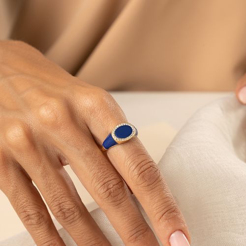 Adquira já o Anel Lápis-Lazúli Santa Prata em atacado. Design exclusivo e brilho incrível!