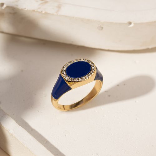 Adquira já o Anel Lápis-Lazúli Santa Prata em atacado. Design exclusivo e brilho incrível!