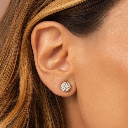 Brinco Moissanite Lapidação Brilhante 5,5mm 0,6CT/66 Pontos e Zircônias Brancas D - VVS1 - Prata 925