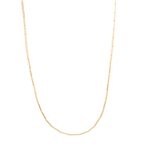 Colar Canutilhos Liso 80cm - Banho de Ouro 18k