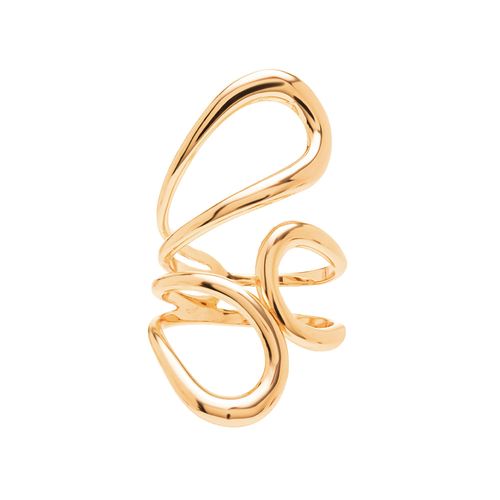 Anel Liso Abstrato - Banho de Ouro 18k