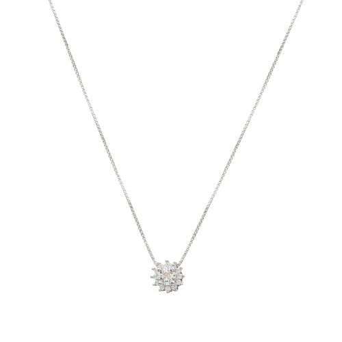 Colar Redondinho com Zircônia Fancy Yellow e Zircônias Brancas 50cm - Prata 925